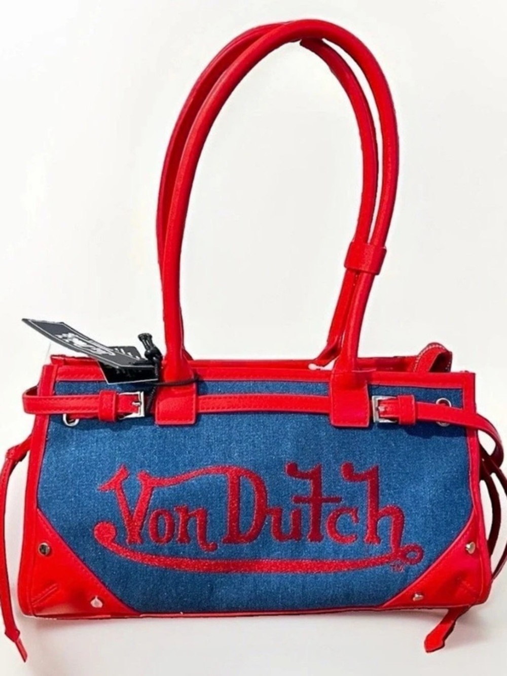 Von Dutch x True Religion Lane Shoulder Bag - Red & Blue